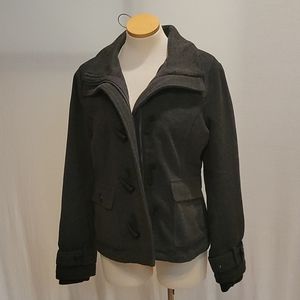 Razzle Dazzle Heather grey zipper and button coat